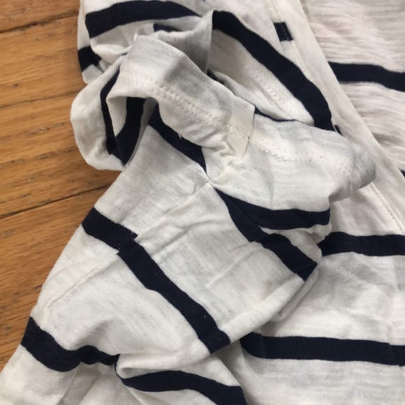 Madewell Whisper Cotton V-Neck w/ Pocket - Navy / White Stripes - Picture 12 of 16